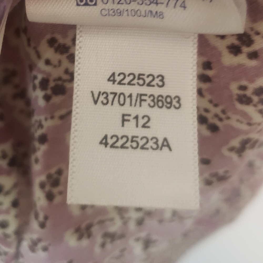 Lands End' Button Up T Mini Dress Floral 3/4 Sleeve L Size 3X 24W-26W - Picture 9 of 14
